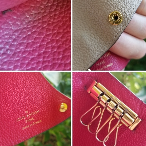 LOUIS  VUITTON  Clemence Leather 4 Ring K… - Picture 14 of 15